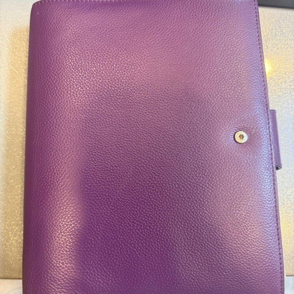 Filofax A5 Calipso Deep Purplr Leather Planner